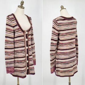 Anthropologie Sleeping On Snow Wool Alpaca Knit Sweater Dress Striped Large